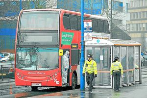 Police and forensics at the scene of the tragedy