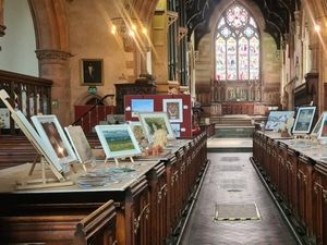 Supporting image for story: Artists take a pew as town's annual art exhibition returns