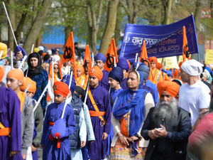 Supporting image for story: Sea of colour hits Black Country streets for Vaisakhi celebrations