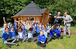 The Mayor of Sandwell Bill Gavan officially opened the new outdoor learning area at Summerhill Primary Academy in Tipton with Deputy Lieutenant of the West Midlands, Sakhawat Hussain.