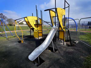 Supporting image for story: Cannock park repairs swing into action after arson attack