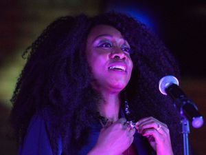 Beverly Knight performing at the WV1 restaurant at Molineux