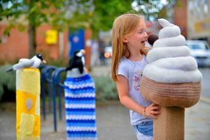 Enjoying the ice-cream is Lowri Anderson, 8.