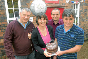 Celebrating  Maws Craft Centres Andy Reed Sabine Townend, Peter Townend and Paul Hornby