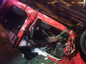 Supporting image for story: Three injured in car crash