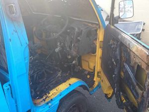 Supporting image for story: Arson attack on Telford taxi firms advertising truck