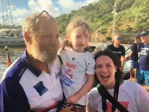 Ian Davies with his grandaughter, Ellie and daughter, Dani