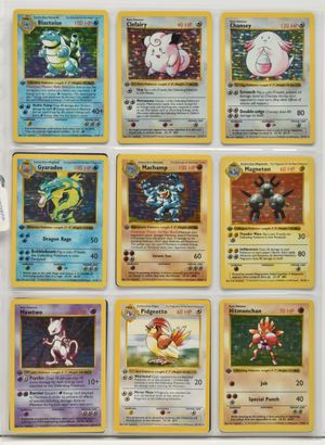 Collection of Pokemon First edition Base Set cards sold for £2,000.