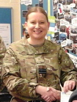 Commanding officer Flight Lieutenant Liz Holmes.
