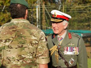 Supporting image for story: King returns to Royal Marines training base to meet recruits