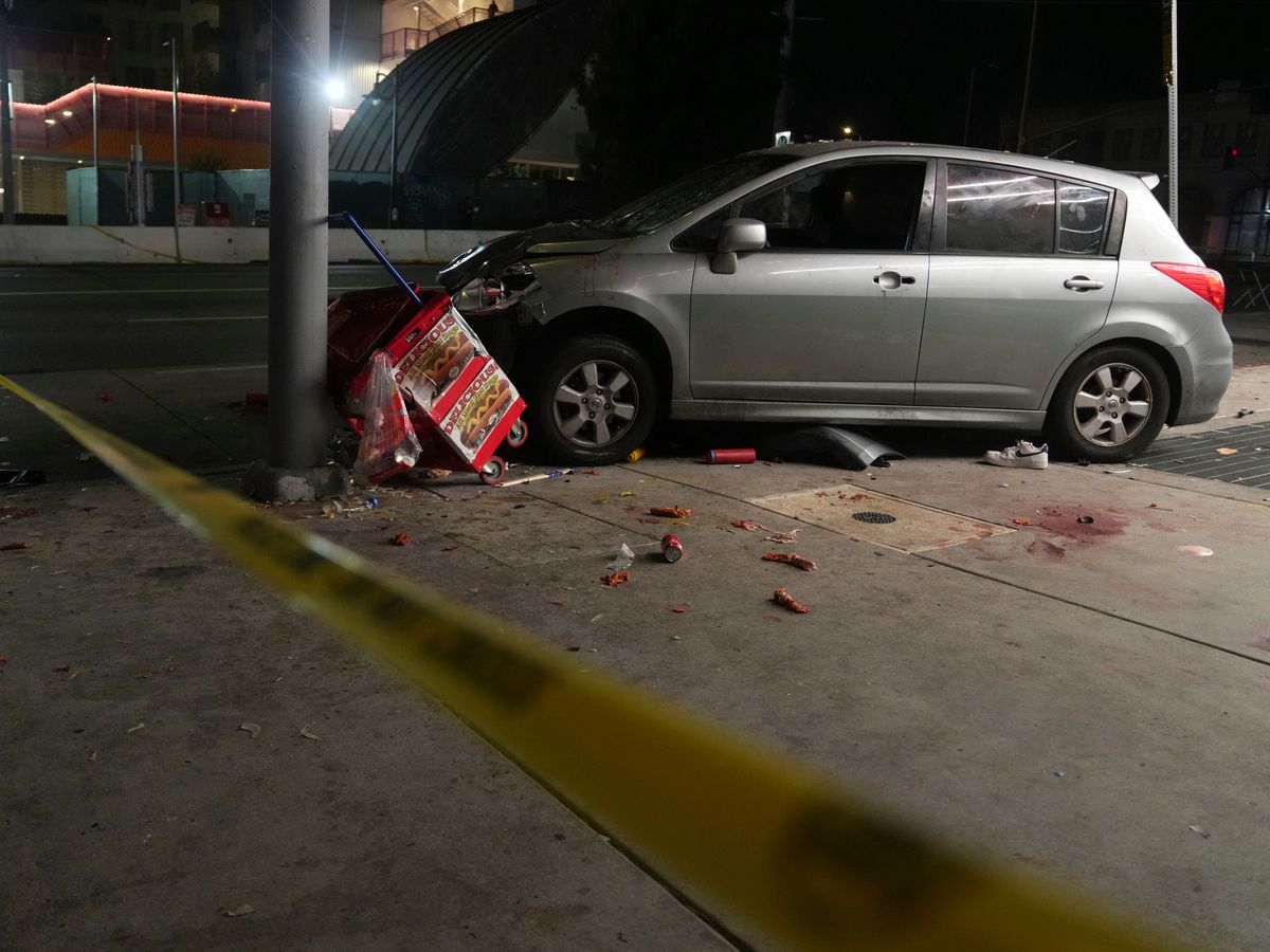 Dozens injured after car rams into crowd outside Los Angeles nightclub