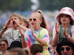 Supporting image for story: In pictures: Revellers defy threat of rain on day three of Glastonbury