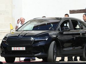 Supporting image for story: Pope Francis uses specially converted Skoda Enyaq for Slovakian visit