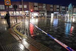 The police cordon on the corner of Castle Street and Fisher Street after the crash. Photo: SnapperSK