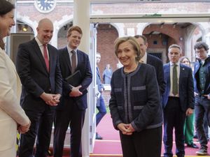 Supporting image for story: Hillary Clinton praises Belfast as a city ‘quickly reinventing itself’