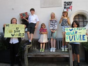 Supporting image for story: Shropshire pupils stage school climate strike to coincide with MP's visit