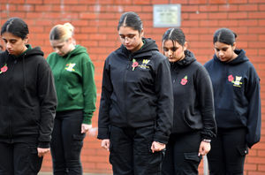 The Remembrance service at City of Wolverhampton College 