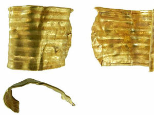 Supporting image for story: 'One of the most important Bronze Age finds': Shropshire gold bead declared treasure