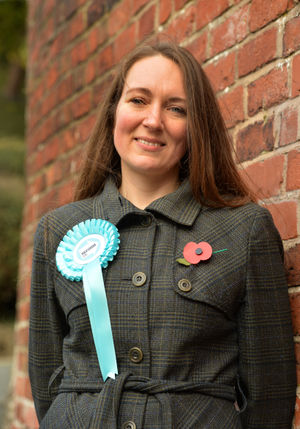 Reform UK election candidate Kirsty Walmsley at Oswestry