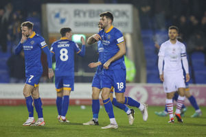 Salop celebrate the opener (AMA)