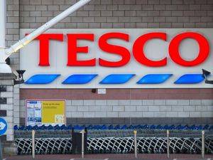 A Tesco sign outside a supermarket