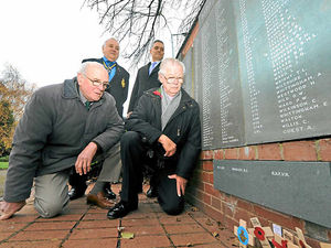 Supporting image for story: Airman's name is added to Bilston Cenotaph