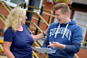 Dylan Ottey 18 A*, A, B, with Asst Head: Diane Pritchard