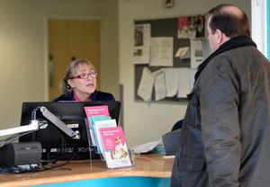 Sue Hawke deals with a visitor