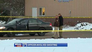 The scene cordoned off by officers for investigation.