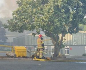 Firefighters at the scene