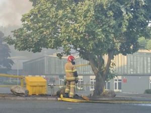 Firefighters at the scene