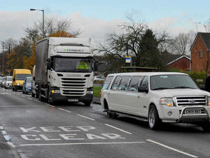 Supporting image for story: Traffic chaos in Cannock after wheel falls off limo and rolls onto opposite carriageway
