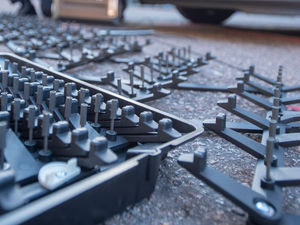 Police used a stinger to puncture Wilkins van tyres
