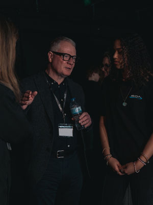 Mayor of the West Midlands, Richard Parker, chats with students at BOA Stage and Screen Production Academy
