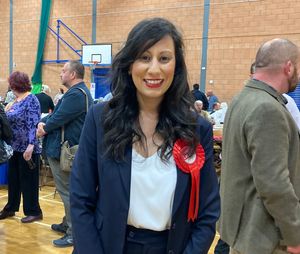 Dudley\'s new Labour MP Sonia Kumar at the election night count in Stourbridge. Picture Martyn Smith/LDRS free for LDRS use