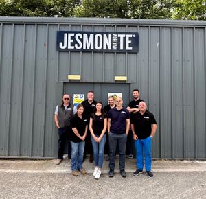 Jesmonite staff at the company's headquarters in Bishop's Castle