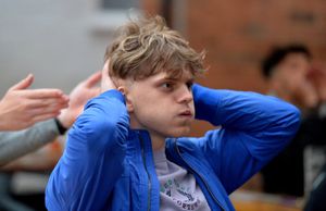 A Wales fan at The Old Bush, Albrighton