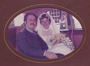 Happy – Martin and Gillian on their wedding day