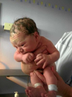 The familys first picture of Jayden-Lee