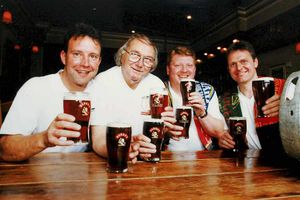 John Drew, Joe Hill, Karl Bradley and Peter Hill visit the Pavilion in Birmingham in 1998