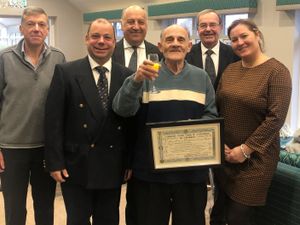 Supporting image for story: Mason Martin given certificate for 50 years' service