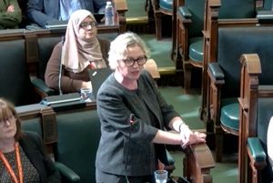 Birmingham councillor Sam Forsyth speaks about quitting the Labour Party at a full council meeting on April 8. Taken from council webcast portal.