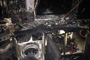 Devastation caused by the fire. Photo: @GreenWatch_FP