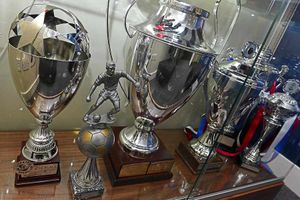 Club silverware on display at West Bromwich Albion's new academy in Halfords Lane