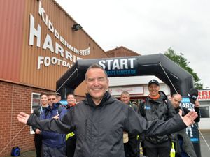 Supporting image for story: Jeff Stelling stops off at Kidderminster Harriers' stadium during March for Men challenge - with PICTURES