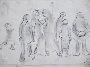 Supporting image for story: Fraudster spent £31,500 on Lowry sketch from proceeds of holiday scam