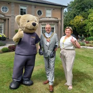 Custard Bear with Craig Collingswood at Compton  Care
