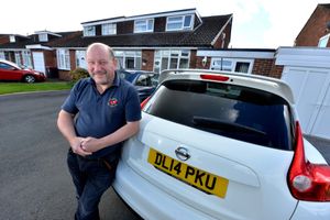 Donald Fear with his beloved Nissan Juke
