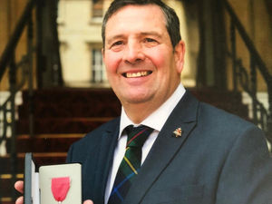 Supporting image for story: Market Drayton man honoured to receive MBE at Buckingham Palace nearly 20 years after his father did