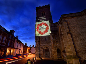 Supporting image for story: Dazzling display of Remembrance lights up Much Wenlock church